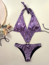 Load image into Gallery viewer, New Silvery Shiny And Sexy Bikini With Round Ring Decoration For Women's Swimwear, Popular In Foreign Trade