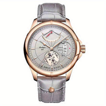 Load image into Gallery viewer, Men's Luminous Watch with Calendar Display - Mechanical Movement, Rose Golden Case & Green Dial, Faux Leather Strap - Elegant Formal & Everyday Watch for Business, Gifts (Birthday, Christmas, Back to School) - Ideal for Profe