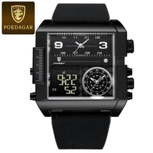 Load image into Gallery viewer, Men's Mechanical Smartwatch with Dual Display Screen, Chronograph, Alarm, Date/Day/Calendar, Golden-Tone Brown Strap - Automatic Winding Watch for Business, Sports, Everyday - Luxury Analog Clock - Ideal Christmas, Birthday,