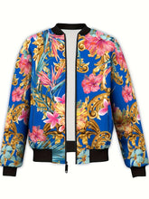 Load image into Gallery viewer, Stylish Baroque Floral Bomber Jacket