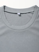 Load image into Gallery viewer, Women's Ribbed Short Sleeve 2 Piece Outfit