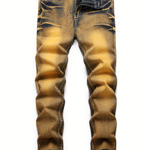 Load image into Gallery viewer, Men's Regular Fit Mid-Waist Slim Leg Stretch Denim Jeans - Soft, Comfortable, - Machine Washable and Easy Care