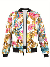 Load image into Gallery viewer, Stylish Baroque Floral Bomber Jacket