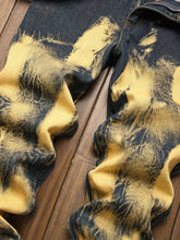 Load image into Gallery viewer, Men's Casual Mid Waist Denim Jeans, Straight Leg, Non-Stretch Fabric, All-Season, Loose Fit, Washed Tie Dye Pattern, Woven Weave - Regular Length