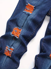 Load image into Gallery viewer, Men's Ripped Jeans Straight Leg Stretch Skinny Jeans For Men, Slim Fit Denim Pants
