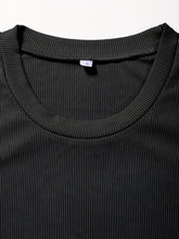 Load image into Gallery viewer, Women's Ribbed Short Sleeve 2 Piece Outfit