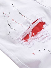 Load image into Gallery viewer, Jeans Stretch Holes Embroidered White Stretch Slim Shape Machine Washable Hand Wash