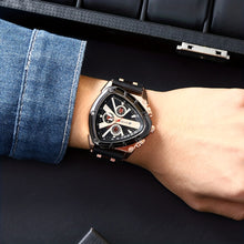 Load image into Gallery viewer, Men's Luxury Rose Golden-Tone Sports Watch , Chronograph-like, Date Display & Quartz Movement - Dress Watch for Casual & Formal Events, Elegant Analog Men's Watch