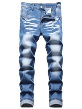Load image into Gallery viewer, Men's Slim Fit Stretch Jeans Ripped Skinny Jeans For Men, Distressed Straight Leg Fashion Comfort Flex Waist Pants