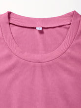 Load image into Gallery viewer, Women's Ribbed Short Sleeve 2 Piece Outfit