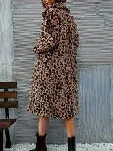Load image into Gallery viewer, Women's Long Coat, Faux Fur, Leopard Print