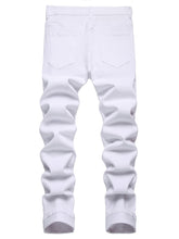 Load image into Gallery viewer, Men's Slim Fit Jeans Stretch Ripped Skinny Jeans for Men, Fashion Straight Leg Comfort Flex Waist Casual Pants,