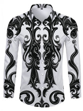 Load image into Gallery viewer, Men's Formal & Casual Long Sleeve Dress Shirt - Button-Up Collar Shirt, Elegant Black/White color, Loose Fit Non-Stretch Blouse for Weddings, Business Meetings, Office, Parties - Machine Washable Formal Attire with Classic Co