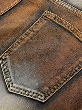 Load image into Gallery viewer, Men's Slim Fit Distressed Stretch Denim Jeans - Vintage Brown Gradient Ripped Design, Comfortable & Stylish for Casual Wear