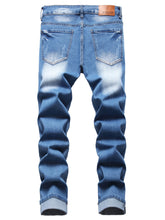 Load image into Gallery viewer, Men's Slim Fit Stretch Jeans Ripped Skinny Jeans For Men, Distressed Straight Leg Fashion Comfort Flex Waist Pants