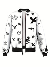 Load image into Gallery viewer, Stylish Full Zip Bomber Jacket