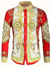 Load image into Gallery viewer, Print shirt for men, long-sleeved cardigan, autumn fashion casual wear, high-quality