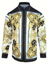 Load image into Gallery viewer, Print shirt for men, long-sleeved cardigan, autumn fashion casual wear, high-quality