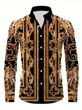 Load image into Gallery viewer, Print shirt for men, long-sleeved cardigan, autumn fashion casual wear, high-quality