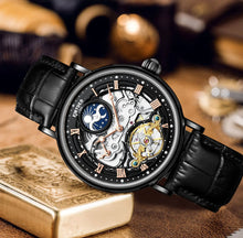 Load image into Gallery viewer, Luxury Leather Strap Watch Tourbillon Alloy Waterproof Men's Watch