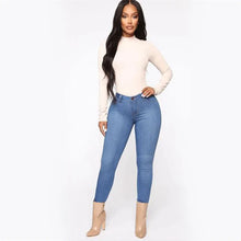 Load image into Gallery viewer, Women's High Waist Slim Jeans