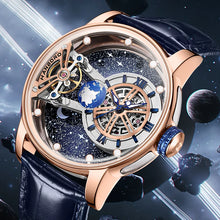 Load image into Gallery viewer, Celestial Series Men's Luxury Fully Automatic Steel Band Watch Waterproof Lightweight Glass Pointer Flywheel Gentleman Fashion