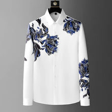 Load image into Gallery viewer, Luxury Flower Shirts Men Long Sleeve Slim Casual Shirts Business Social Dress Shirts