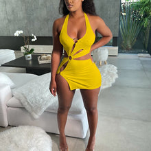 Load image into Gallery viewer, Stretch Slim Hollow Sexy Mini Bodycon Dress