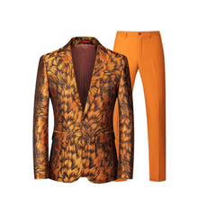 Load image into Gallery viewer, Men's Suit Two Piece, Jacket and Trousers, Jacquard Fabric Fashion Slim Fit Suit,