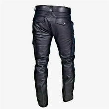 Load image into Gallery viewer, Rock Biker Leather Pants Male Casual American PU Trouser Without Belt