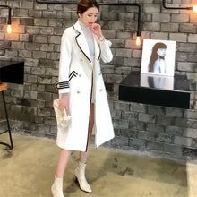 Load image into Gallery viewer, White Over the Knee Wool Coat Women's Mid-Length