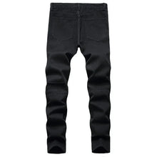 Load image into Gallery viewer, Men's Slim Jeans White Motorcycle Trendy Casual Patchwork Denim Jeans (without belt)