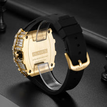 Load image into Gallery viewer, Luxury Men's Wristwatch New Creative Full Square Watch Rubber Band Big Face Quartz Watch