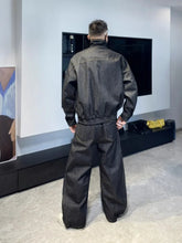 Load image into Gallery viewer, Men's Vintage Denim Jacket Wide Leg Jeans Two Piece Set
