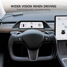 Load image into Gallery viewer, NovaAcc Yoke Steering Wheel For Tesla Model Y 3 2017 2018 2019 2020 2021 2022 2023 Heating Black Nappa Suede Car Accessories