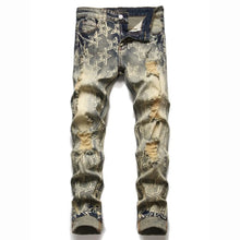 Load image into Gallery viewer, Men's Retro Distressed Jeans Patch Slim Fit Leggings
