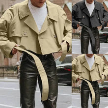 Load image into Gallery viewer, Casual Wear Streetwear Retro Streetwear Jacket Men Lapel Crop Coat