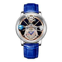 Load image into Gallery viewer, Celestial Men's Watch Transparent Case Design Men's Leather Quartz Watch Time Adjustment Waterproof