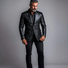 Load image into Gallery viewer, Men's PU Leather Blazer