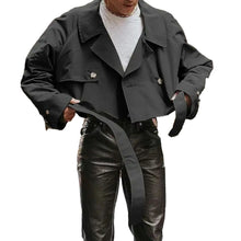 Load image into Gallery viewer, Casual Wear Streetwear Retro Streetwear Jacket Men Lapel Crop Coat