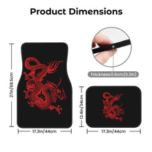 Load image into Gallery viewer, Chinese Dragon Red Print Car Floor Mats Non-Slip Carpets Rugs Front & Rear Car Foot Mats Set of 4 Pieces Auto Accessories Decor