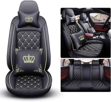 Load image into Gallery viewer, Full set car seat covers, Crown PU leather full surround, comfortable cushion cover fit for most 5 seats cars/SUV/truck/vans