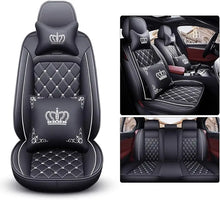 Load image into Gallery viewer, Full set car seat covers, Crown PU leather full surround, comfortable cushion cover fit for most 5 seats cars/SUV/truck/vans