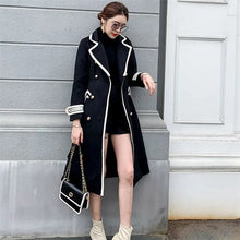 Load image into Gallery viewer, White Over the Knee Wool Coat Women's Mid-Length