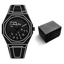 Load image into Gallery viewer, Men's Quartz Octagonal Digital Dial Watch Waterproof Silicone Strap