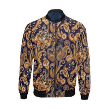 Load image into Gallery viewer, Men's Luxury Baroque Bomber Jacket 3D Printed Gold Graphic