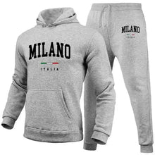 Load image into Gallery viewer, Men's Sports Hoodie Set Luxury Milan Print Sweatshirt Sweatpants