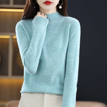 Load image into Gallery viewer, 100% Pure Wool Half-neck Pullover Cashmere Sweater