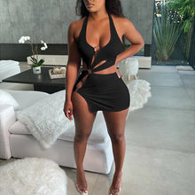 Load image into Gallery viewer, Stretch Slim Hollow Sexy Mini Bodycon Dress