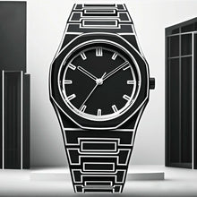 Load image into Gallery viewer, Creative Design Sketch Men's Quartz Waterproof Comic Watch